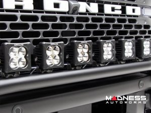 Ford Bronco Bumper Bar Light Kit - Factory Bumper - ZROADZ - Top Mount - w/ 6x3" White LED Pods Ford Bronco Bumper Bar Light Kit - Factory Bumper - ZROADZ - Top Mount - w/ 6x3" White LED Pods